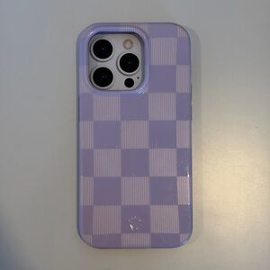 Velvet Caviar Lilac Vibe Checkered iPhone 14 Pro Case (MagSafe Compatible)